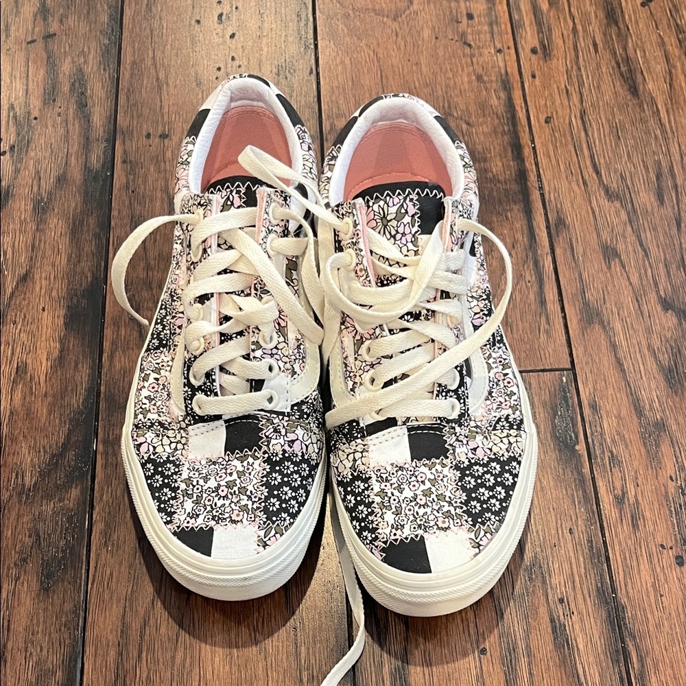 Floral Patchwork Vans Sneakers